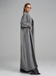 Максі кардиган крупної в'язки з косами та прямим кроєм ISSA PLUS 15899 Universal сірий (issa2007682864126) - зображення 2