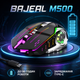 Беспроводная игровая мышь Bajeal M500 Bluetooth 2.4 ГГц RGB 3600 DPI аккумулятор зарядка Type-C черная - изображение 1