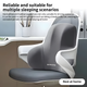 Ортопедическая подушка для поясницы Memory Foam для авто и офисного кресла серая - изображение 2