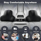 Ортопедическая подушка для поясницы Memory Foam для авто и офисного кресла чёрная - изображение 8