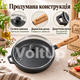 Чугунная сковорода Maysternya Т303С3 26×4 см со стеклянной крышкой и деревянной ручкой для всех видов плит и духовки - изображение 3