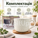 Велика порцелянова чашка S&T 4160-97 1000 мл жовта діаметр 13,7 см висота 10,3 см для чаю кави какао та інших напоїв - зображення 2