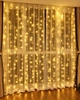 Гирлянда Штора 200 LED, 5м х 0.6м, прозрачный провод 2,2 мм, теплый белый, статический режим, 220 В, 1480-07 - изображение 2