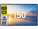 Экран для проектора 150" дюйма BIOSCOPE Touch 16:9 настенный портативный Стрейчевая ткань белая в комплекте крепление для дома и улицы универсальный экран для проектора путешествий полотно для фильмов офиса и дома - изображение 1