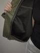 Женская трендовая куртка-бомбер эко-замш оверсайз хаки One Size (9075) - изображение 5