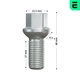 Колісний болт Optimal OP-UWB10001-20 Audi TT, Q2, A3, A4, A5; Skoda Kodiaq, Karoq, Rapid, Roomster; Volkswagen Golf, Arteon, T-Roc, Jetta, Passat; Seat Leon WHT001812, 2625337, 431601139A - зображення 2