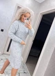 Жіноча сукня в'язана сіра 42-56 с1524.5065 - зображення 6