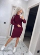 Женское платье вязаное бордовое 42-50 с1524.5016.1 - изображение 1