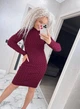 Женское платье вязаное бордовое 42-50 с1524.5016.1 - изображение 2