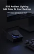 Док-станція Hagibis Black-1102A USB-C з регулятором гучності RGB RJ45 - зображення 5