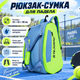 Рюкзак-сумка для падел тенісу спортивний для перенесення форми спортивного інвентарю та аксесуарів,блакитний Q26-001_blue - зображення 1