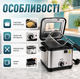 Фритюрница Rainberg RB-2219 3200 Вт 3 л со съемной чашей Антипригарное покрытие Регулировка 150–190 °C Фильтр смотровое окно для картофеля фри - изображение 4