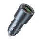 Автомобільний зарядний пристрій HOCO Z60 Bloom 48W dual-port PD30W+QC3.0 multi-protocol car charger Metal Gray - зображення 4