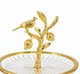 Фруктовница Royal Grace 1295-2 стеклянная 2-х ярусная 22.5х26х35 см Прозрачный с золотистым - изображение 3