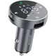 Автомобільний зарядний пристрій + FM-трансмітер Proove FM Launcher Sound Sync 30W PD + QC3.0 Type-C + USB Grey (FMSS30110003) - зображення 1