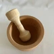 Ступка деревянная кухонная с пестиком мини гладкая (6х9.5 см) - изображение 3