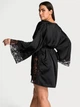 Халат Victoria's Secret Dream Angels Satin & Lace Trim Robe XS/S Чорний (27178918D) - зображення 2