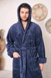 Мужской махровый халат 3XL Massimo Mоnelli джинс - изображение 2