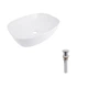 Комплект Qtap Cardinal: раковина накладная 500×380×140 мм, White, овальная + донный клапан Pop-up PU02 QTAP QT04116302W48464 - изображение 1
