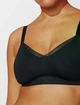 Гладкий безшовний бюстгальтер-мінімайзер Thirdlove 24/7 Classic Smooth Wireless Minimizer Bra - 75F - Чорний - изображение 6