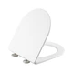 Сидіння для унітазу Qtap (Taurus 490) 422x360x30 мм, White, з мікроліфтом, Slim Duroplast, Quick Release QTSC179W49383 QTAP QTSC179W49383 - зображення 1