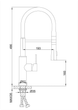 Смеситель для кухни Frap F4452-6 с гибким изливом, 2 режима, серый/хром - зображення 8