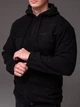 Чоловіча флісова кофта з капюшоном чорний XL арт.2461 - изображение 3