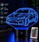 Ночник светильник «Автомобиль BMW M5 F90» на подарок владельцу БМВ с пультом. 3D лампа с Led-подсветкой (7 цветов 4 режима) (3DP179) - изображение 1