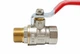 Кран шаровый 1/2" ВН, ручка красная, 605 Valve J.G. - изображение 2