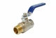 Кран шаровый 1/2" ВН, ручка синяя, 605 Valve J.G. - изображение 1