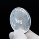 Сувенирная монета принятия решений YES/NO 4см (серебряная) OP1-3716 - изображение 2