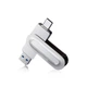 Флеш пам'ять USB Zs100 1TB USB 3.2 Gen2+Type-C Silver - зображення 1