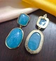Жіночі сережки з великими підвісками jewelry Блакитні - зображення 4