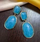 Жіночі сережки з великими підвісками jewelry Блакитні - зображення 5