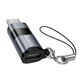 Перехідник HOCO UA36B C male to USB female OTG transparent adapter Black (6942007672573) - зображення 4