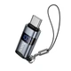 Перехідник HOCO UA36B C male to USB female OTG transparent adapter Black (6942007672573) - зображення 5
