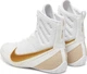 Взуття для боксу Nike Machomai 3 білий, золотистий Уні 40 (7US) 25 см - зображення 3