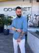 Сорочка чоловіча з мусліну 32762 XXL блакитна 5237163 - зображення 6