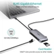 Док станція USB-C 9-в-1 (HDMI/VGA/картридер/LAN/USB-A), алюміній (HUB-M15-GY) - изображение 7