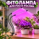 Фитолампа для растений светодиодная LED на 2 ветки 30Вт настольная лампа для роста и цветения комнатных и тепличных растений с прищепкой зажимом таймером и питанием от USB красный и синий свет Черная - изображение 1