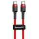 Дата кабель Baseus Cafule Type-C to Type-C PD2.0 60W (2m) (CATKLF-H) Червоний - 00000031875_2 - изображение 2