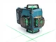 Лазерный уровень Makita SK700GDZ 4D с большим LED экраном профессиональный нивелир 16 зеленых линий 360 градусов самовыравнивающийся до 25 м аккумуляторный осепостроитель 4 плоскости с 2 АКБ штативом пультом магнитным кронштейном кейсом - изображение 7