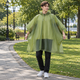 Плащ-дождевик с капюшоном от дождя универсальный (зеленый, one size) - изображение 2