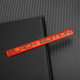 Металлическая 3D наклейка шильдик "RED-BLACK" 10.6х1.1 см — алюминиевая эмблема на авто, салон, багажник, мотоцикл, скутер и велосипед (Черно-красный), 1 шт - изображение 2