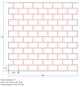Многоразовый трафарет 92×91 + 92×46 см + 2 откоса, 5 мм — под кирпич Тычковая кладка стандартного кирпича 120×65 мм - изображение 2