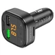 Автомобільний зарядний пристрій з FM-модулятором BOROFONE BC43 Flash car BT FM transmitter 18 W Чорний - изображение 3