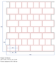 Многоразовый трафарет 85×89 см, 3 мм — под плитку Классическая Metro 100×200 мм, кладка английская, декоративная штукатурка стен - изображение 2