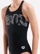 Детский слитный купальник для бассейна для девочки Arena Graphic Swimsuit V Back 006680-501 128 см Черный/Белый (3468337736202) - изображение 4