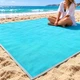 Пляжный коврик антипесок Sand Free Mat 200×150 см с двухслойной сеткой и кольцами для крепления - изображение 1