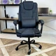 Кресло компьютерное FC-04-1 DEXON APEX из ткани, с поясничной подушкой, Черный - изображение 8